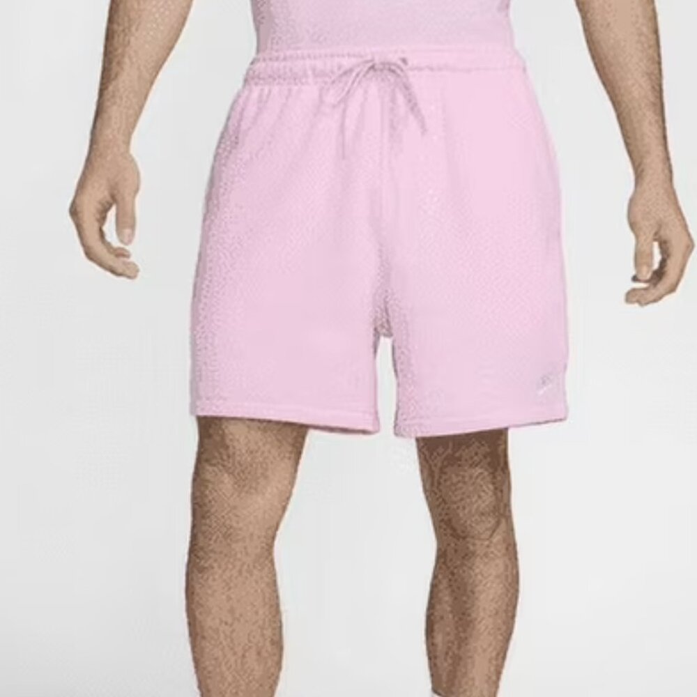 Nike Men's Club French Terry Flow Shorts, Pink Foam